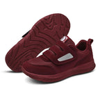 Baskets orthopédiques larges mixtes pour la marche, deux coloris, rouge