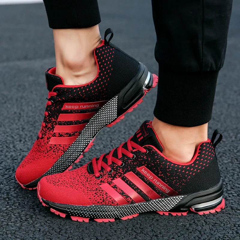 Chaussures de running mixtes en maille, semelle en caoutchouc