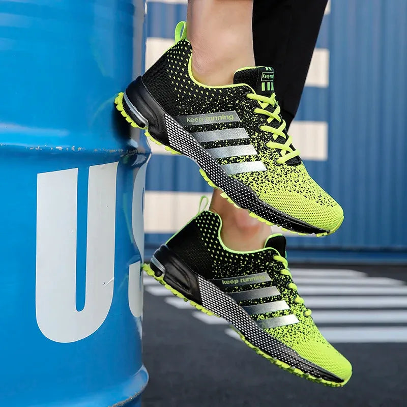 Chaussures de running mixtes en maille, semelle en caoutchouc
