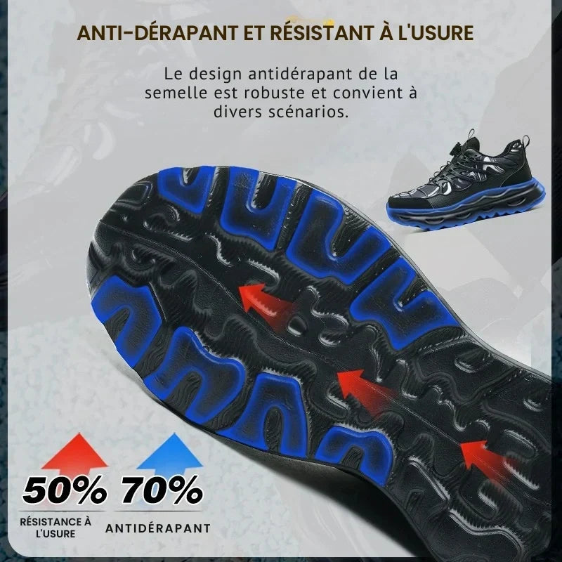 Baskets de sécurité mixtes, embout acier et serrage rotatif