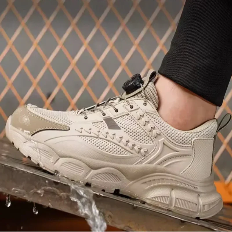 Baskets de sécurité mixtes, embout en acier, serrage à molette