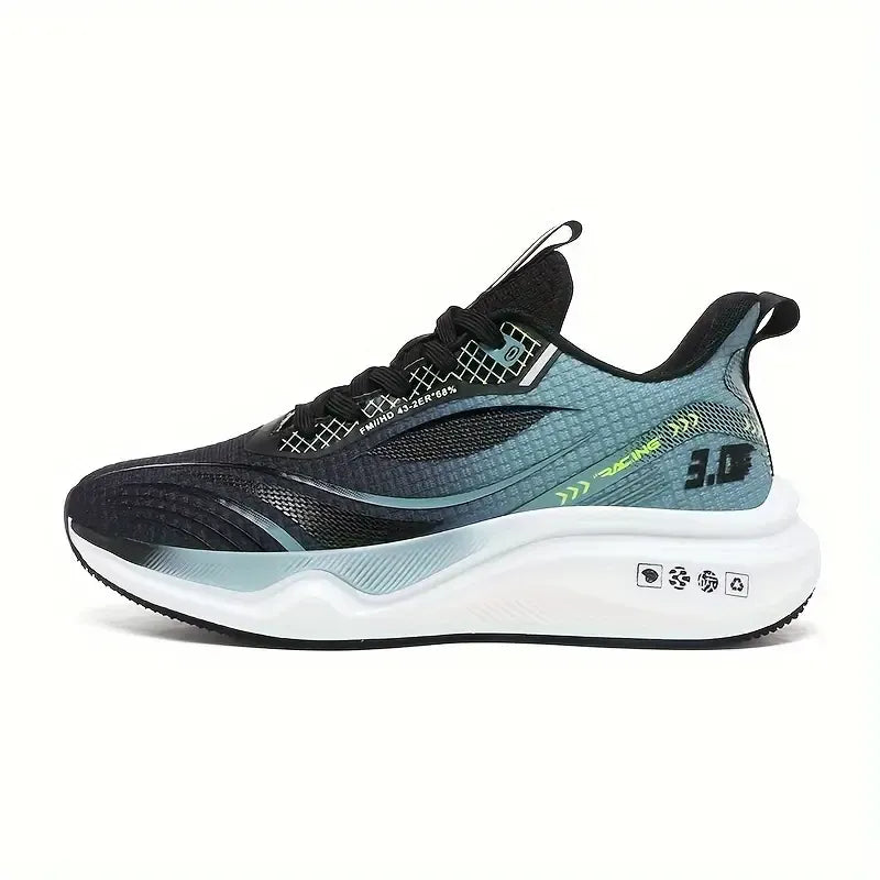 Baskets de sport homme légères et aérées, semelle souple, noir