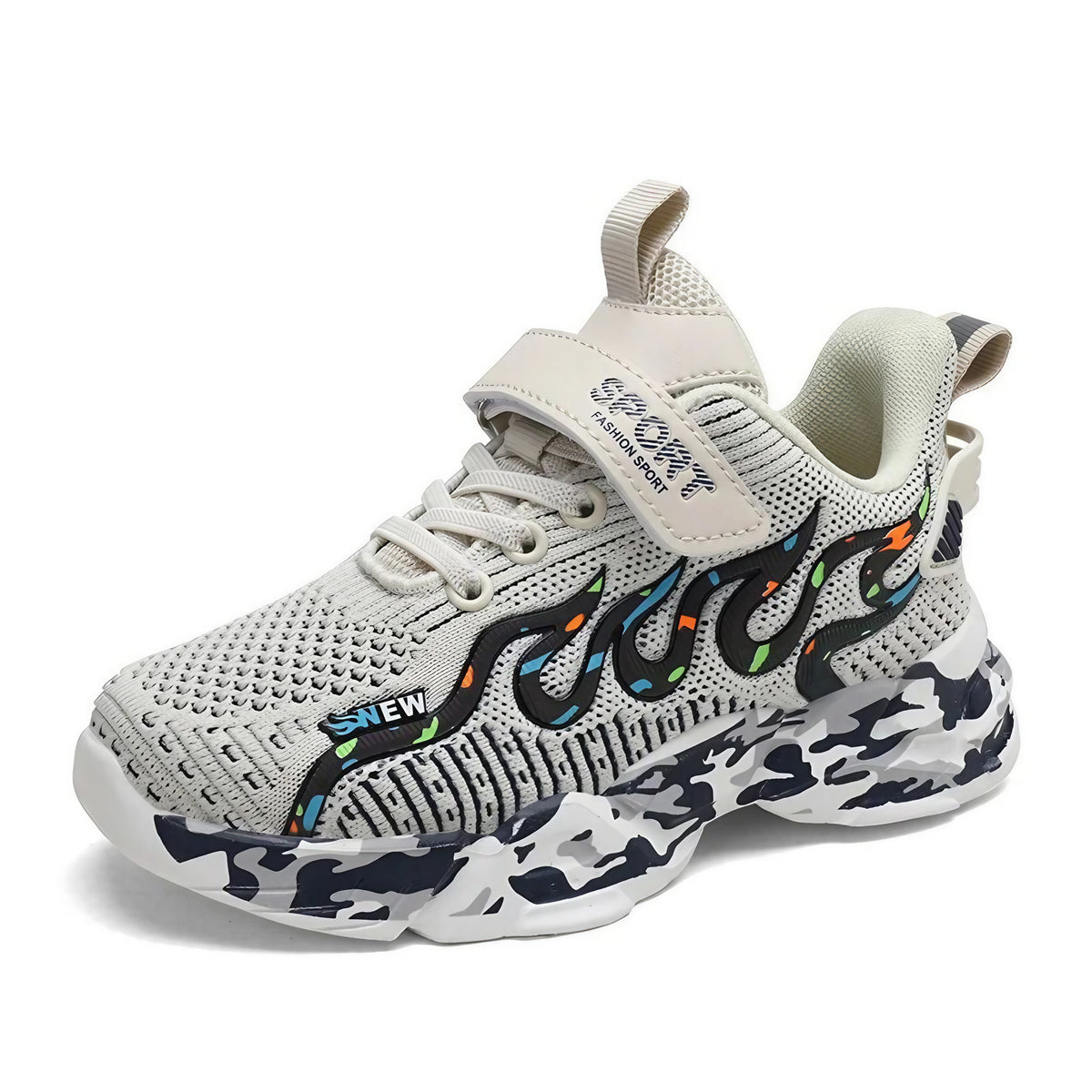 Baskets enfant légères pour le sport, du 28 au 39, beige
