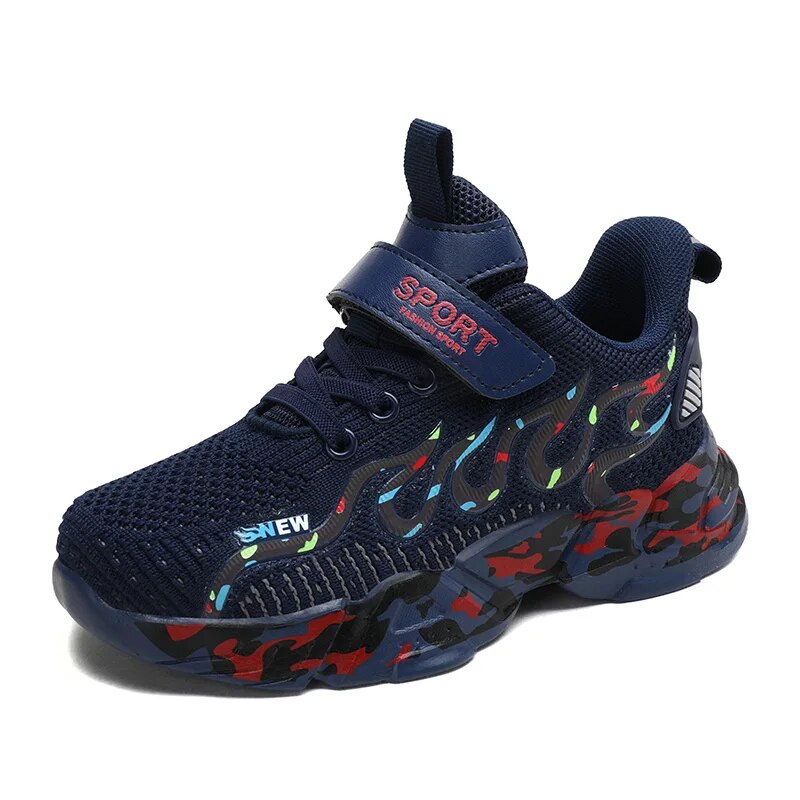 Baskets enfant légères pour le sport, du 28 au 39, bleu