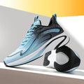 Baskets de sport mixtes, tige en maille, semelle EVA amortissante, bleu