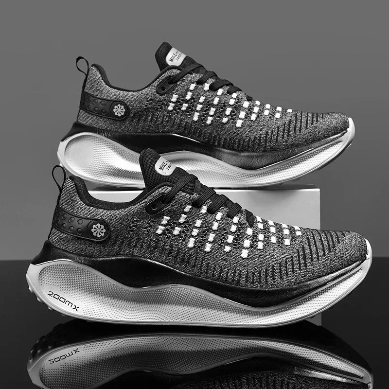 Baskets de sport mixtes pour la course, la marche et le fitness, gris