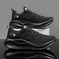 Baskets de sport mixtes pour la course, la marche et le fitness, noir