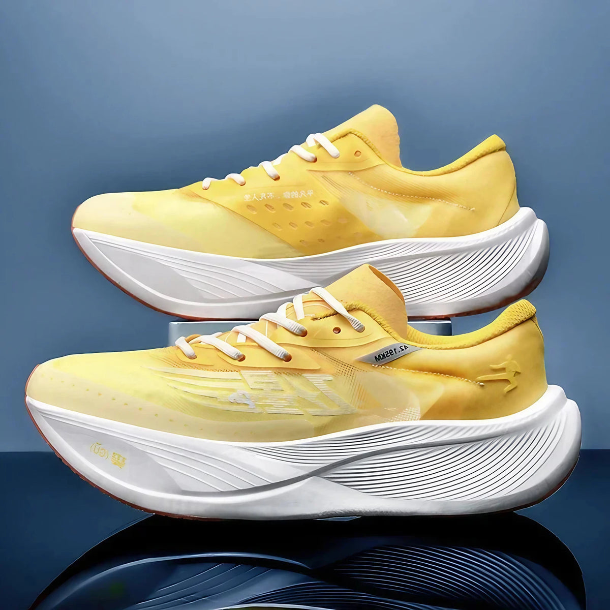 Baskets de sport mixtes en mesh, semelle amortissante, 36 au 44, jaune