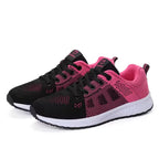 Baskets de sport légères en maille, semelle EVA, du 36 au 42, rose et noir