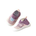 Baskets bébé et enfant, semelle antidérapante, embout protégé, violet