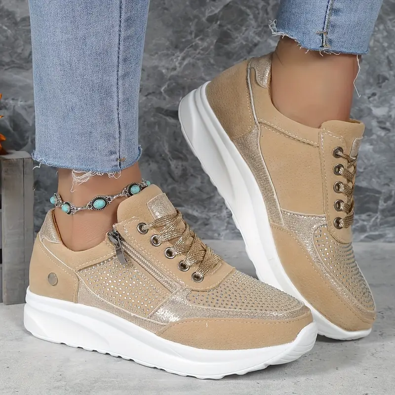 Baskets femme à semelle ergonomique, pour l'automne, quatre coloris