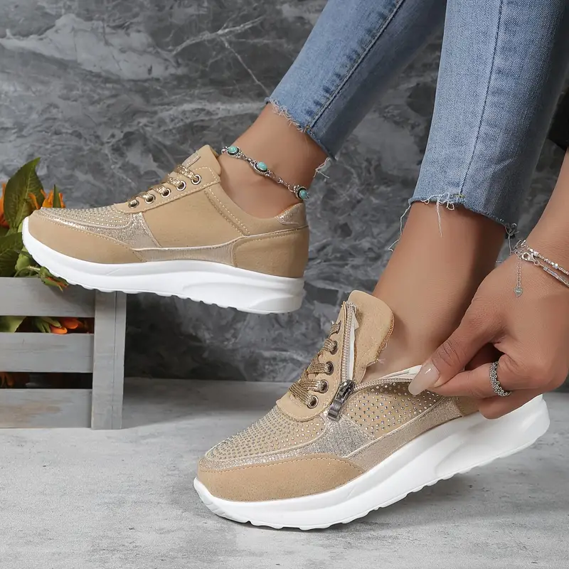 Baskets femme à semelle ergonomique, pour l'automne, quatre coloris