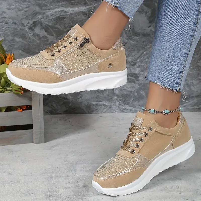 Baskets femme à semelle ergonomique, pour l'automne, quatre coloris