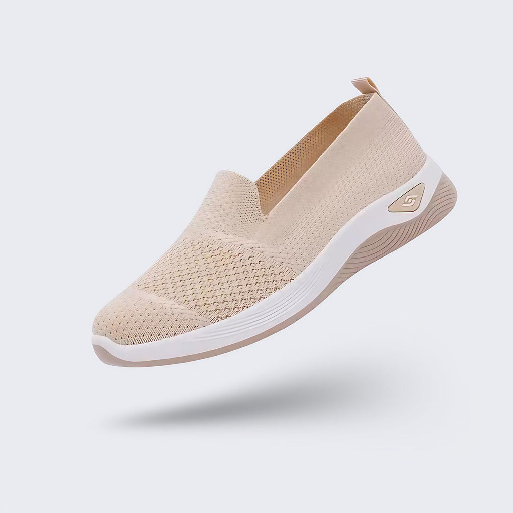 Baskets orthopédiques femme, semelle amortissante, cinq coloris, beige