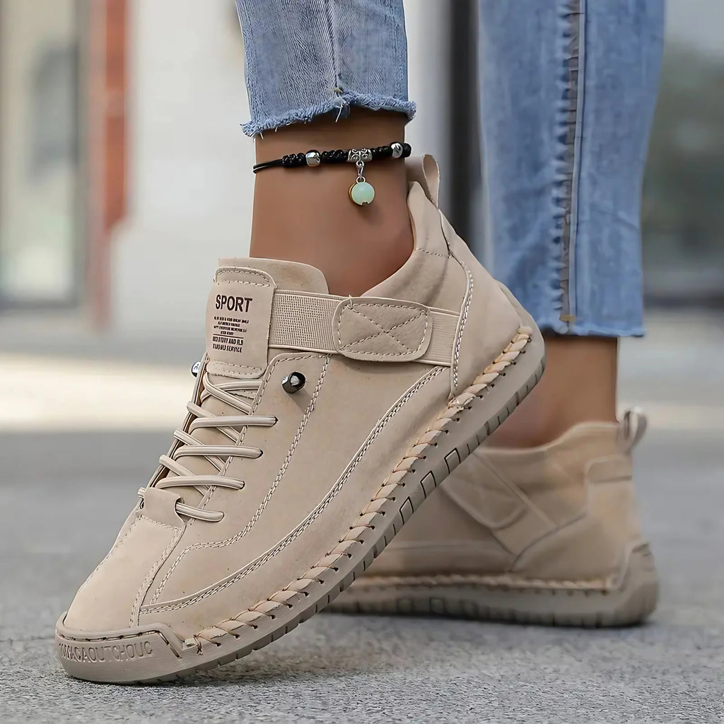 Baskets femme légères sans lacets, moins de 200 g, dix coloris, beige