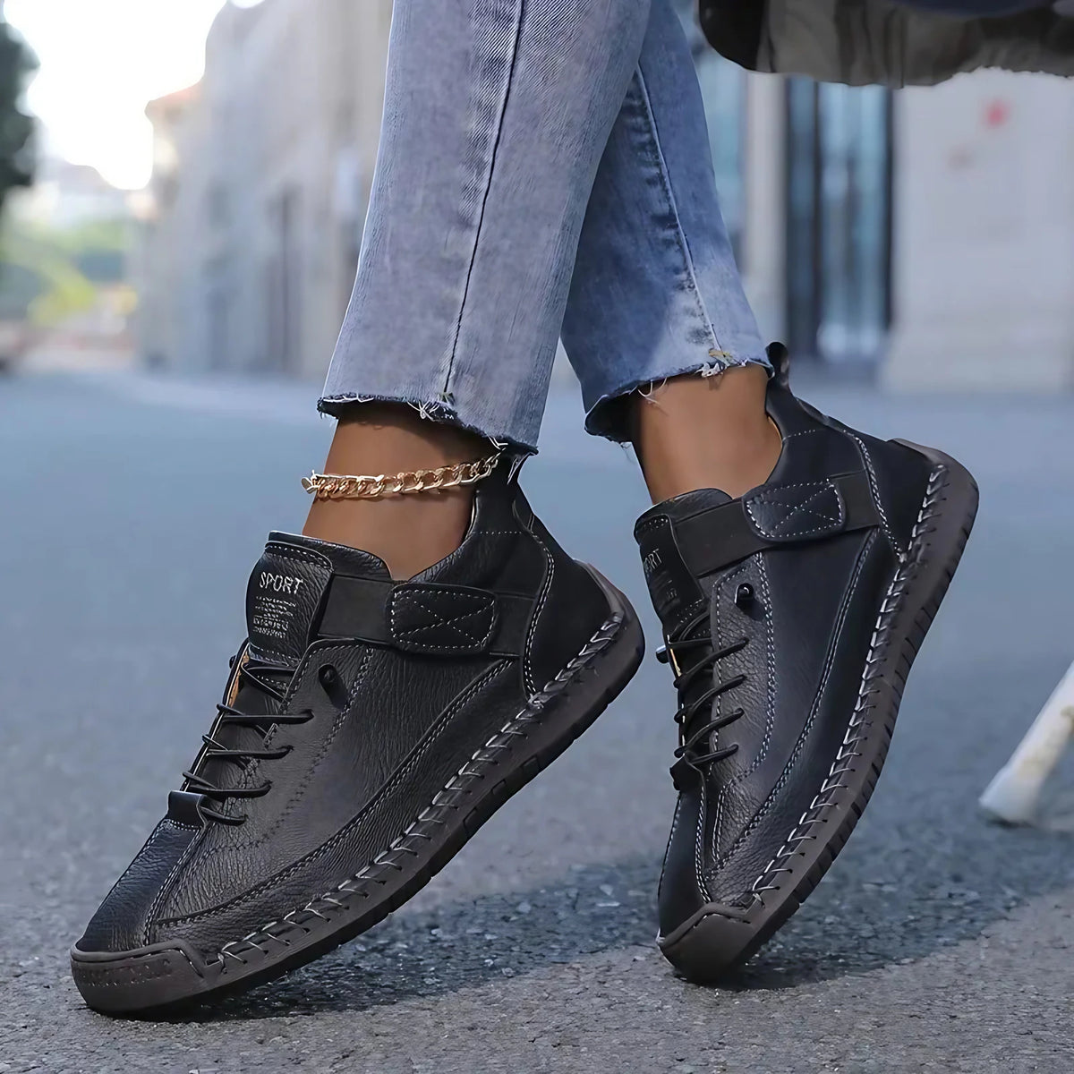 Baskets femme légères sans lacets, moins de 200 g, dix coloris, noir