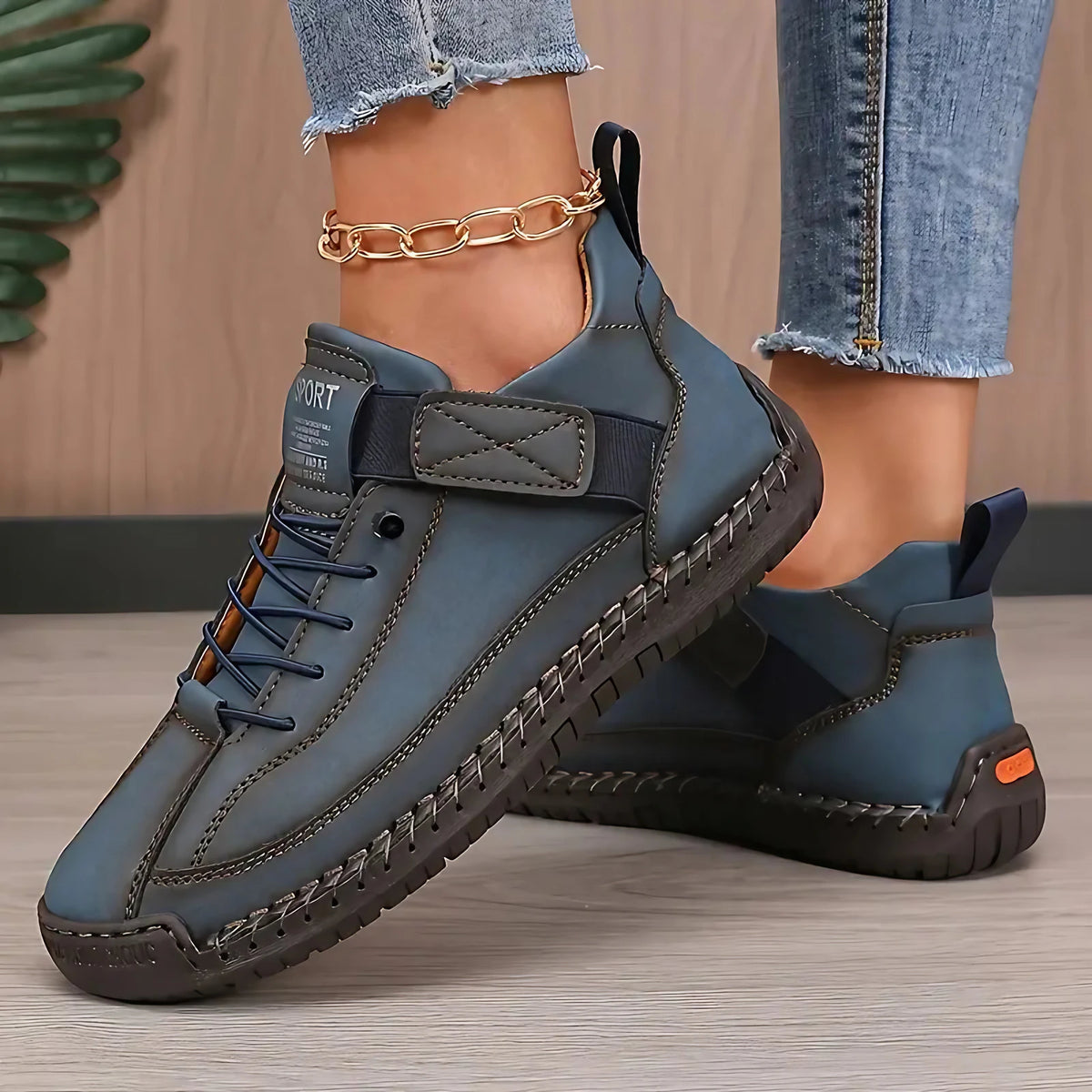 Baskets femme légères sans lacets, moins de 200 g, dix coloris, bleu