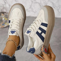 Baskets femme confortables, coloris bleu ou marron, du 36 au 42, bleu