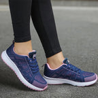 Baskets femme légères à empiècements mesh, quatre coloris
