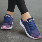 Baskets femme légères à empiècements mesh, quatre coloris