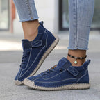 Baskets femme à lacets, semelle souple, six coloris, bleu
