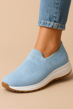 Baskets sans lacets femme, semelle antidérapante, quatre coloris, bleu