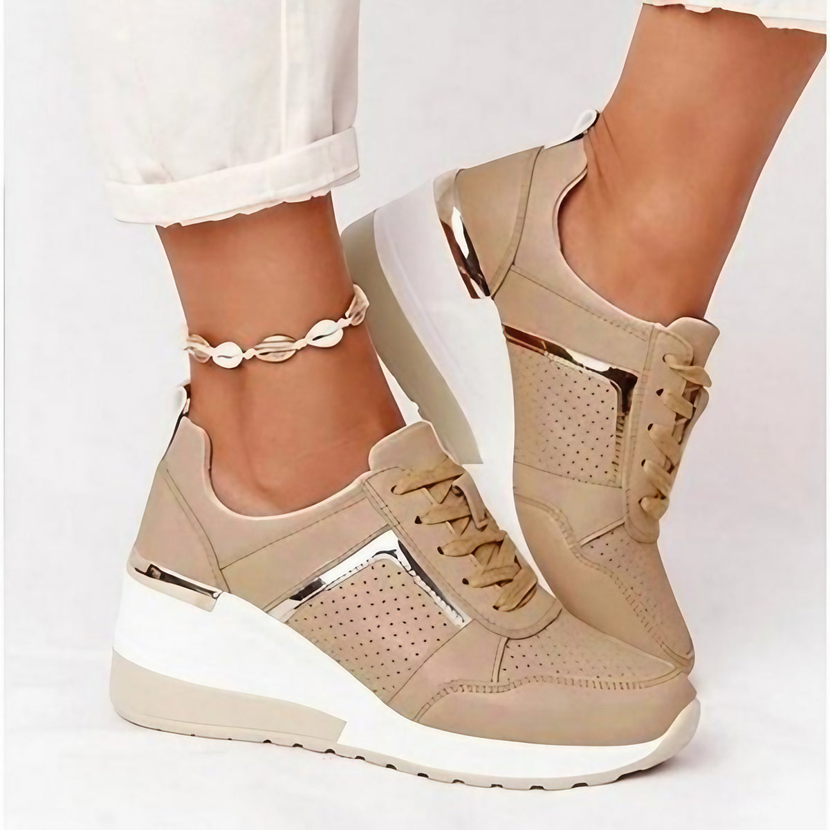 Baskets femme rembourrées, silhouette épurée, cinq coloris, marron