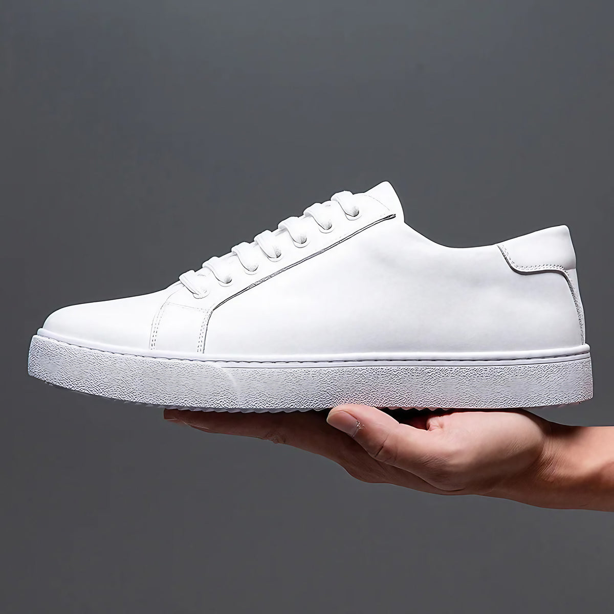 Baskets homme de ville, semelle rembourrée, du 38 au 47, blanc