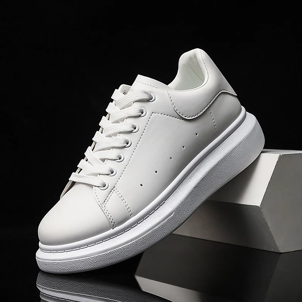 Baskets homme à semelle épaisse, blanc ou noir et blanc