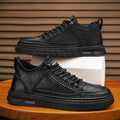 Baskets homme à finition lisse, noir ou gris, du 39 au 44, noir
