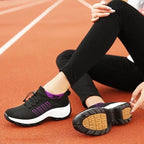 Baskets orthopédiques femme à enfiler, tige en maille extensible