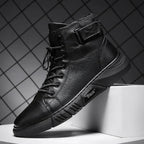 Baskets homme noires, semelle intérieure rembourrée, du 39 au 48, noir
