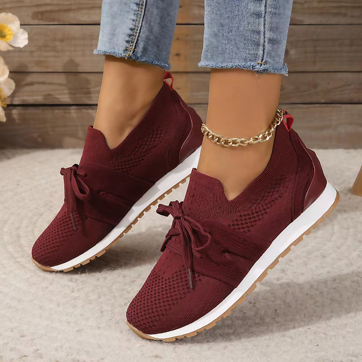 Baskets orthopédiques femme, cinq coloris, du 36 au 43, rouge