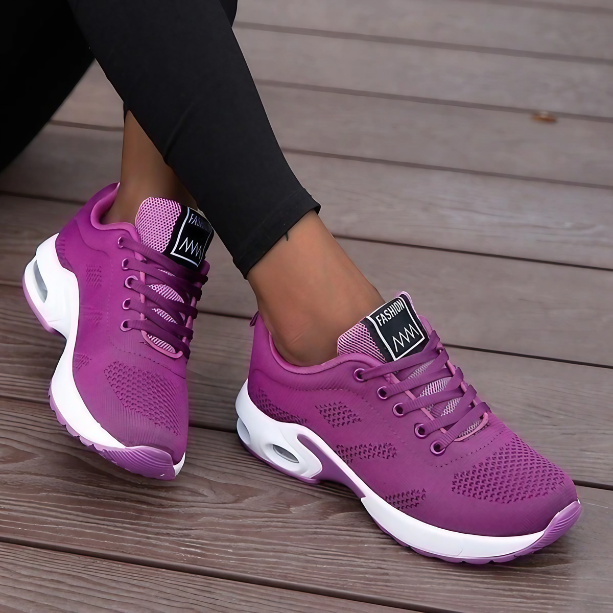 Baskets orthopédiques femme légères à lacets, six coloris, pourpre
