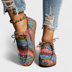 Baskets orthopédiques femme légères à lacets, détails colorés, vert