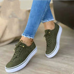 Baskets orthopédiques femme, soutien de voûte plantaire, vert