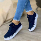 Baskets orthopédiques femme, soutien de voûte plantaire, bleu