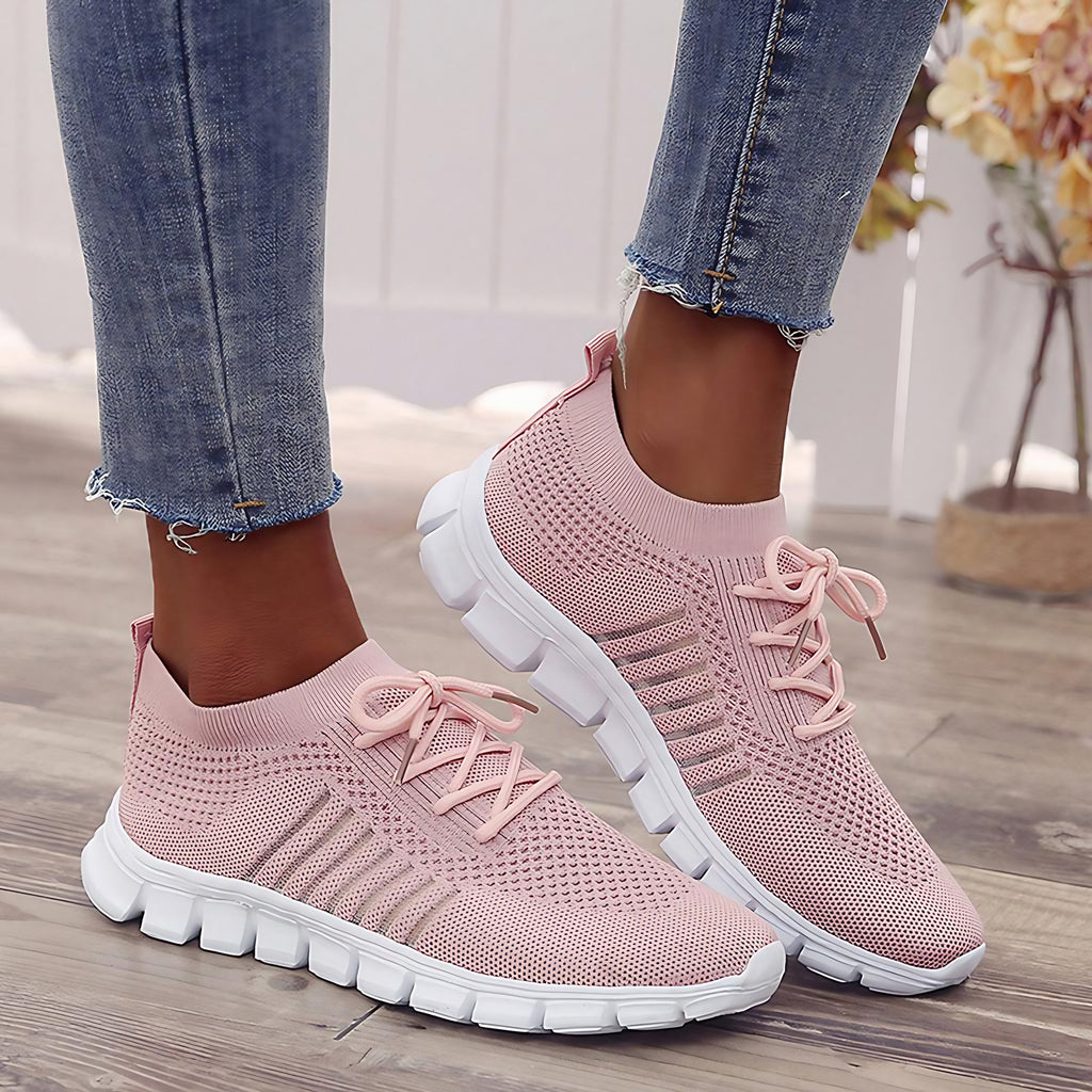Baskets orthopédiques femme, semelle amortie, sept coloris, rose