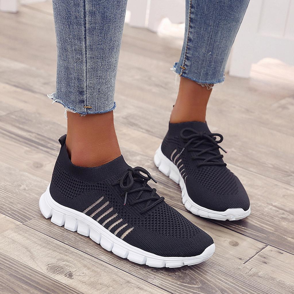 Baskets orthopédiques femme, semelle amortie, sept coloris, noir