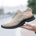 Baskets orthopédiques homme, semelle ergonomique antidérapante, beige