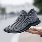 Baskets orthopédiques homme, semelle ergonomique antidérapante, gris