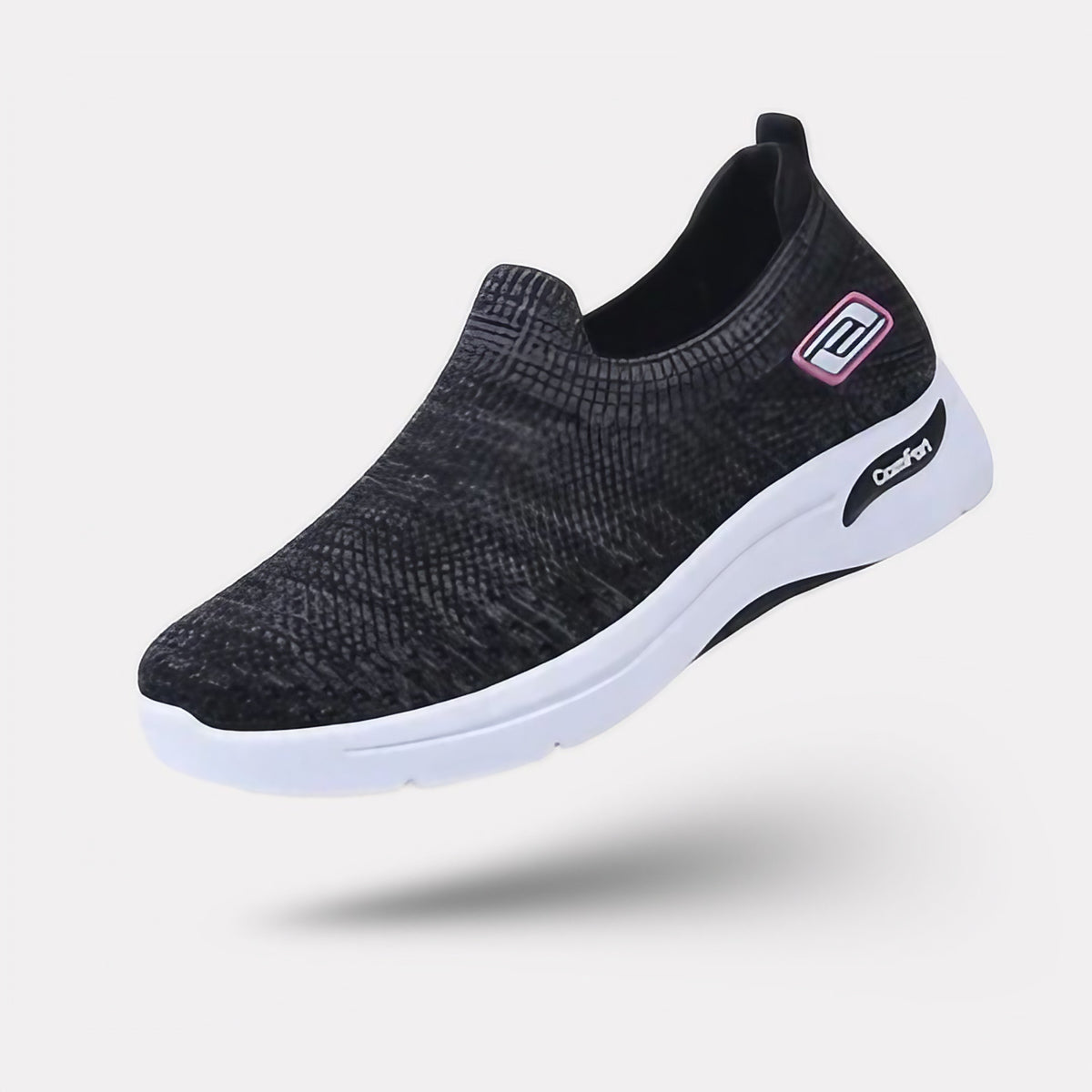 Baskets orthopédiques femme à semelle amortissante, du 35 au 41, rose et gris