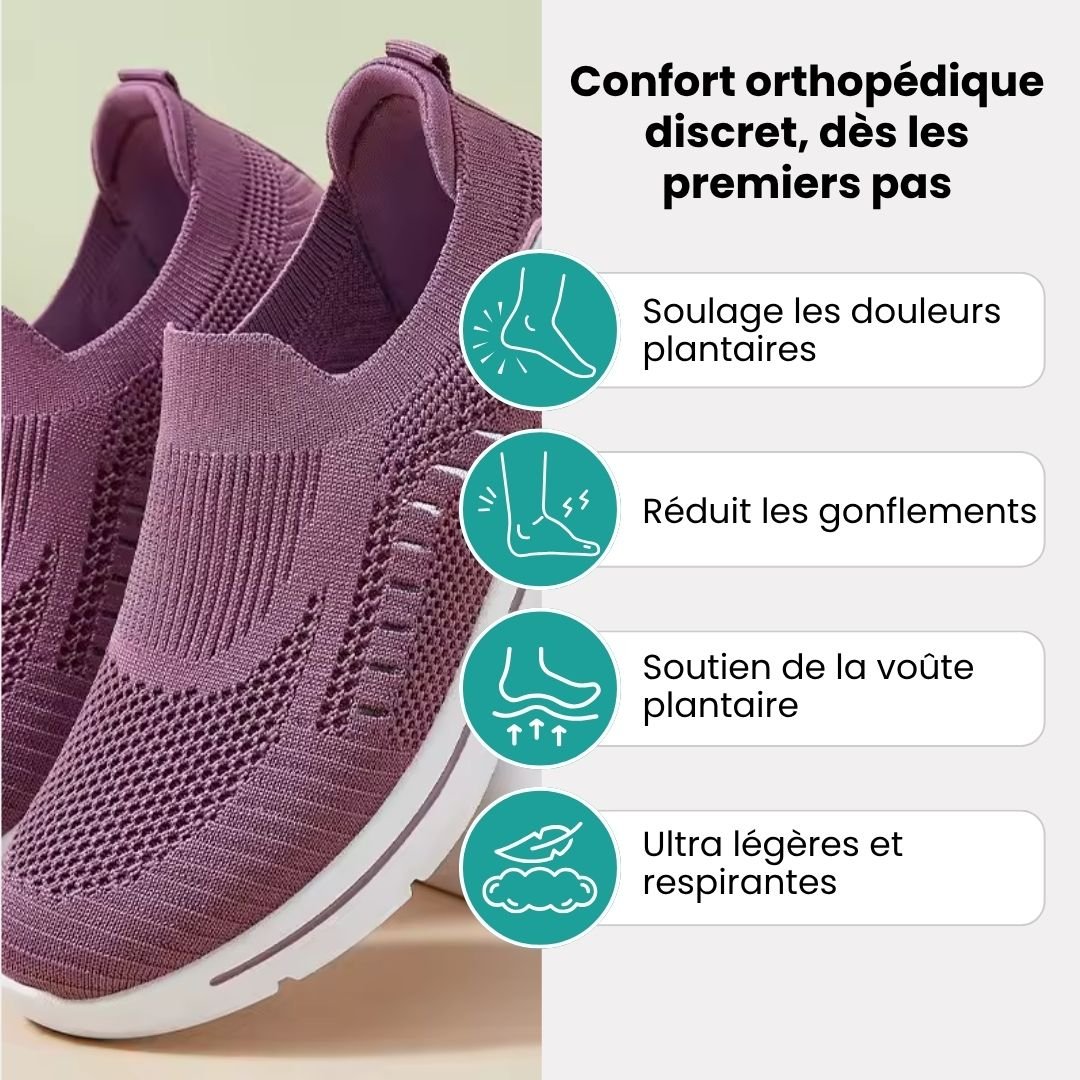 Baskets orthopédiques femme à semelle amortissante, du 35 au 41