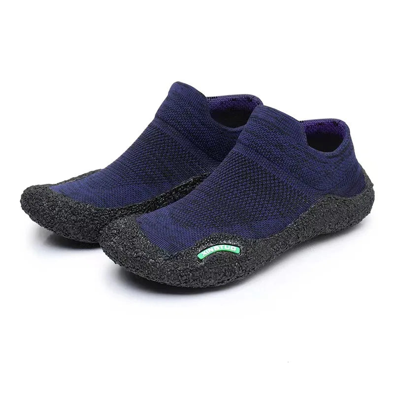 Baskets pieds nus mixtes à séchage rapide, dix coloris, bleu foncé