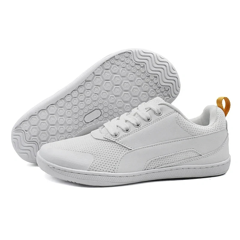 Baskets pieds nus mixtes en maille, semelle fine en caoutchouc
