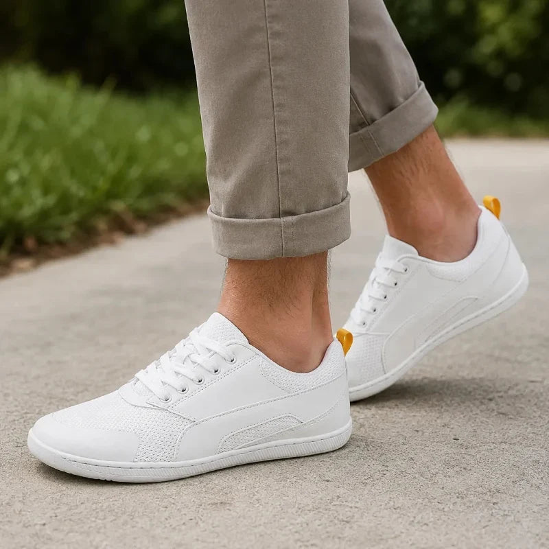 Baskets pieds nus mixtes en maille, semelle fine en caoutchouc