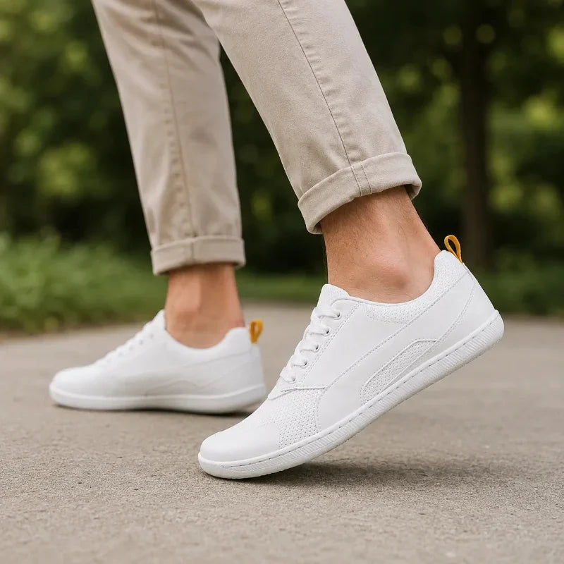 Baskets pieds nus mixtes en maille, semelle fine en caoutchouc