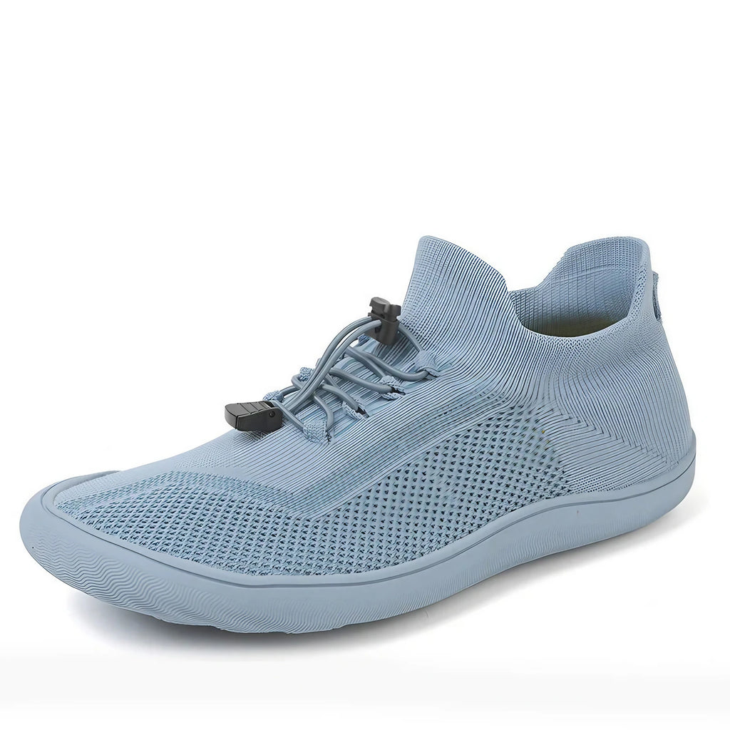 Baskets pieds nus mixtes, tige en maille, du 36 au 46, pastel