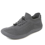 Baskets pieds nus mixtes, tige en maille, du 36 au 46, gris foncé