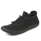 Baskets pieds nus mixtes, tige en maille, du 36 au 46, noir